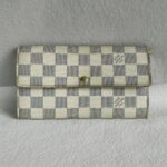 LV Wallet Damier Azur Coated Canvas with Gold Hardware #RURO-2