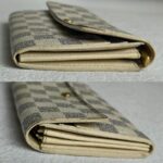 LV Wallet Damier Azur Coated Canvas with Gold Hardware #RURO-2 - Image 6