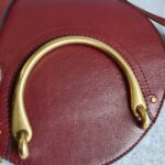Chloe Pixie Maroon Leather with Gold Hardware #OOLE-1 - Image 13