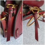 Chloe Pixie Maroon Leather with Gold Hardware #OOLE-1 - Image 15