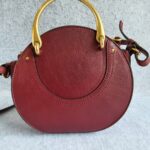 Chloe Pixie Maroon Leather with Gold Hardware #OOLE-1 - Image 3