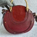 Chloe Pixie Maroon Leather with Gold Hardware #OOLE-1 - Image 2