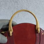 Chloe Pixie Maroon Leather with Gold Hardware #OOLE-1 - Image 12
