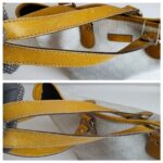 Gucci Tote Yellow/White Canvas with Leather and Gold Hardware #GULYT-4 - Image 17