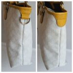 Gucci Tote Yellow/White Canvas with Leather and Gold Hardware #GULYT-4 - Image 10