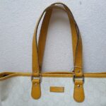 Gucci Tote Yellow/White Canvas with Leather and Gold Hardware #GULYT-4 - Image 18
