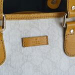 Gucci Tote Yellow/White Canvas with Leather and Gold Hardware #GULYT-4 - Image 5