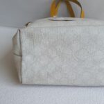 Gucci Tote Yellow/White Canvas with Leather and Gold Hardware #GULYT-4 - Image 11