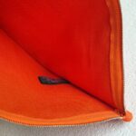 Hermes Pouch Orange Canvas with Palladium Plated Hardware #RCLR-5 - Image 16
