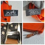 Hermes Pouch Orange Canvas with Palladium Plated Hardware #RCLR-5 - Image 14