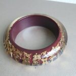 LV Bangle Resin Gold Tone Monogram Inclusion Bangle #RUUS-113 - Image 2