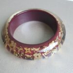 LV Bangle Resin Gold Tone Monogram Inclusion Bangle #RUUS-113 - Image 3