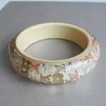 LV Bangle Resin Gold Tone Monogram Inclusion Bangle #RUUS-114 - Image 2