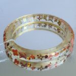 LV Beige Clear Monogram Flower Inclusion Bangle #RUUS-105 - Image 2