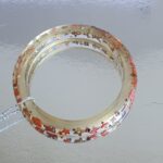 LV Beige Clear Monogram Flower Inclusion Bangle #RUUS-105 - Image 4