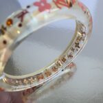 LV Beige Clear Monogram Flower Inclusion Bangle #RUUS-105 - Image 6