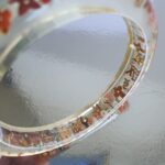 LV Beige Clear Monogram Flower Inclusion Bangle #RUUS-105 - Image 7