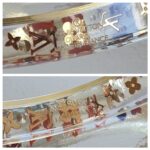 LV Beige Clear Monogram Flower Inclusion Bangle #RUUS-105 - Image 8