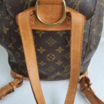 LV Ｍontsouris Vintage Backpack Brown Monogram Canvas with Leather and Gold Hardware #GULKK-1 - Image 9