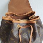 LV Ｍontsouris Vintage Backpack Brown Monogram Canvas with Leather and Gold Hardware #GULKK-1 - Image 8