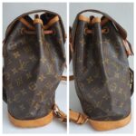 LV Ｍontsouris Vintage Backpack Brown Monogram Canvas with Leather and Gold Hardware #GULKK-1 - Image 10