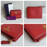 Prada Wallet Red Saffiano Leather with Gold Hardware #RCOS-7 - Image 2