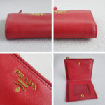 Prada Wallet Red Saffiano Leather with Gold Hardware #RCOS-7 - Image 12