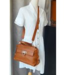 Salvatore Ferragamo Sofia 2way Bag Brown Calfskin with Silver Hardware #RCKS-1 - Image 34