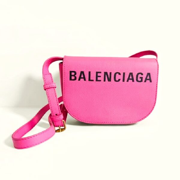 Balenciaga Ville Day XS Crossbody Bag Pink Leather with Gold Hardware #RCRR-3