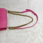 Chanel Boy 20cm Pink Grained Calfskin with Gold Hardware #GULYC-1 - Image 16