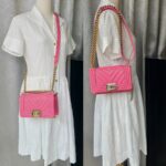 Chanel Boy 20cm Pink Grained Calfskin with Gold Hardware #GULYC-1 - Image 27