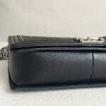 Chanel Boy Large 30cm Black Calf Leather with Ruthenium Hardware #RERL-1 - Image 9
