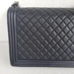 Chanel Boy Large 30cm Black Calf Leather with Ruthenium Hardware #RERL-1 - Image 5