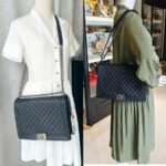 Chanel Boy Large 30cm Black Calf Leather with Ruthenium Hardware #RERL-1 - Image 29