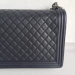 Chanel Boy Large 30cm Black Calf Leather with Ruthenium Hardware #RERL-1 - Image 6