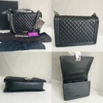 Chanel Boy Large 30cm Black Calf Leather with Ruthenium Hardware #RERL-1 - Image 2