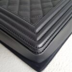 Chanel Boy Large 30cm Black Calf Leather with Ruthenium Hardware #RERL-1 - Image 12