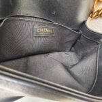 Chanel Boy Medium 25cm Black/brown Calf Leather with Gold Hardware #REOS-1 - Image 24