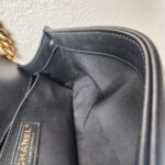 Chanel Boy Medium 25cm Black/brown Calf Leather with Gold Hardware #REOS-1 - Image 25