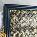 Chanel Boy Medium 25cm Black/brown Calf Leather with Gold Hardware #REOS-1 - Image 6