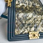 Chanel Boy Medium 25cm Black/brown Calf Leather with Gold Hardware #REOS-1 - Image 3