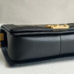 Chanel Boy Medium 25cm Black/brown Calf Leather with Gold Hardware #REOS-1 - Image 10