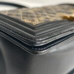 Chanel Boy Medium 25cm Black/brown Calf Leather with Gold Hardware #REOS-1 - Image 12