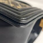 Chanel Boy Medium 25cm Black/brown Calf Leather with Gold Hardware #REOS-1 - Image 13