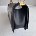 Chanel Boy Medium 25cm Black/brown Calf Leather with Gold Hardware #REOS-1 - Image 8