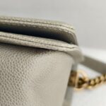 Chanel Boy Medium 28cm Grey Calf Leather with Gold Hardware #RCOS-3 - Image 13