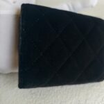 Chanel Card Holder Black Velvet with Leather and Gold Hardware #RCRR-6 - Image 10