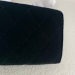 Chanel Card Holder Black Velvet with Leather and Gold Hardware #RCRR-6 - Image 11