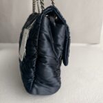 Chanel Flap Bag Navy Blue Satin with Ruthenium Hardware #RCOK-1 - Image 8