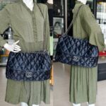 Chanel Flap Bag Navy Blue Satin with Ruthenium Hardware #RCOK-1 - Image 34